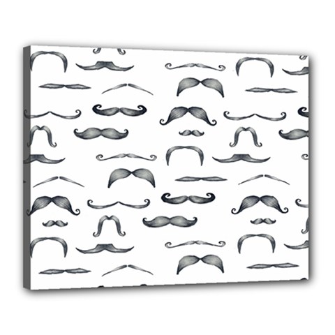 Mustache Man Black Hair Canvas 20  X 16  by Mariart