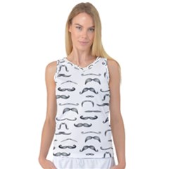 Mustache Man Black Hair Women s Basketball Tank Top by Mariart