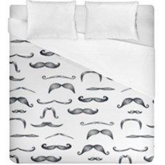 Mustache Man Black Hair Duvet Cover (king Size) by Mariart