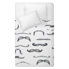 Mustache Man Black Hair Duvet Cover Double Side (single Size) by Mariart