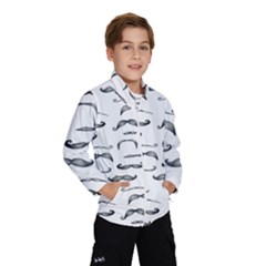 Mustache Man Black Hair Wind Breaker (kids) by Mariart