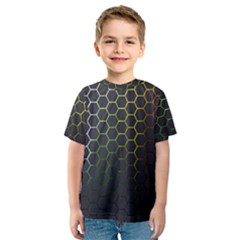 Hexagons Honeycomb Kids  Sport Mesh Tee