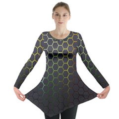 Hexagons Honeycomb Long Sleeve Tunic 