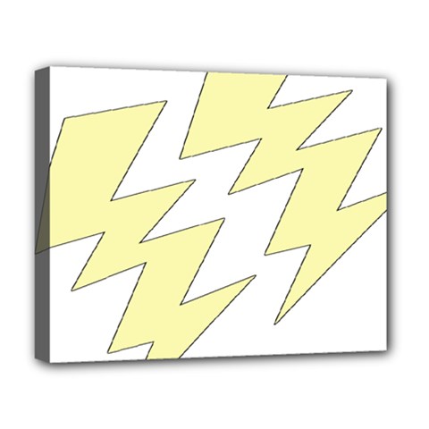 Lightning Yellow Deluxe Canvas 20  X 16   by Mariart