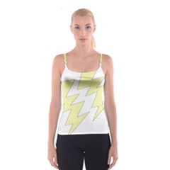 Lightning Yellow Spaghetti Strap Top by Mariart