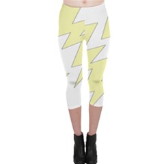 Lightning Yellow Capri Leggings  by Mariart