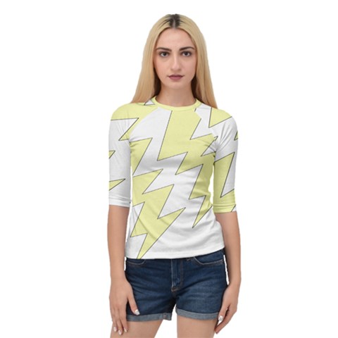 Lightning Yellow Quarter Sleeve Tee by Mariart