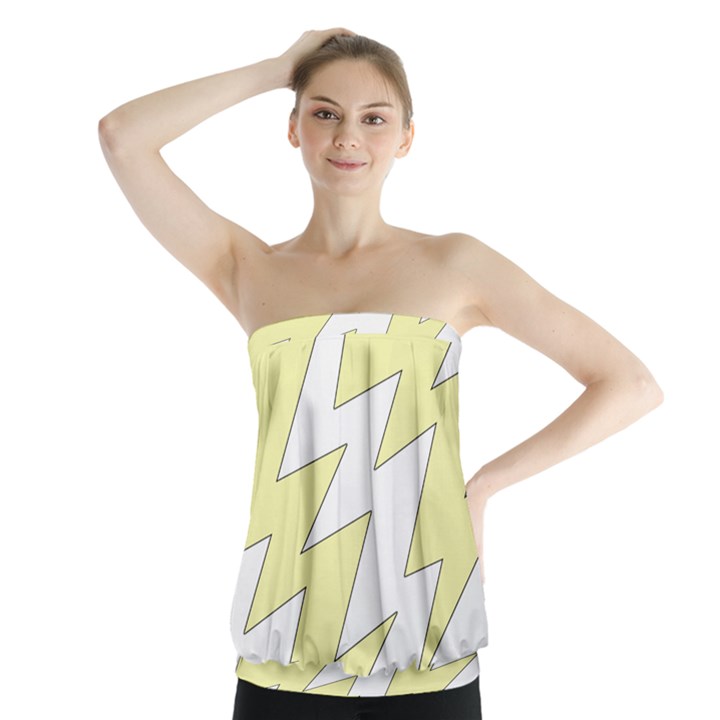 Lightning Yellow Strapless Top