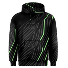 Green Lines Black Anime Arrival Night Light Men s Pullover Hoodie by Mariart