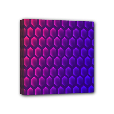 Hexagon Widescreen Purple Pink Mini Canvas 4  X 4  by Mariart