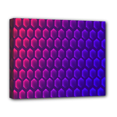 Hexagon Widescreen Purple Pink Deluxe Canvas 20  X 16   by Mariart