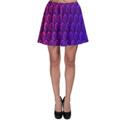 Hexagon Widescreen Purple Pink Skater Skirt by Mariart