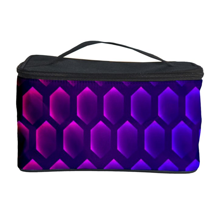 Hexagon Widescreen Purple Pink Cosmetic Storage Case