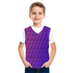 Hexagon Widescreen Purple Pink Kids  Sportswear by Mariart