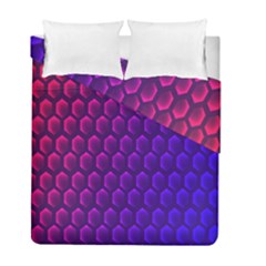 Hexagon Widescreen Purple Pink Duvet Cover Double Side (full/ Double Size)