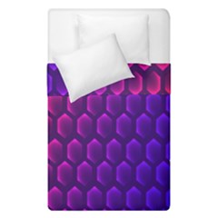 Hexagon Widescreen Purple Pink Duvet Cover Double Side (single Size)