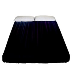 Moonlight Light Line Vertical Blue Black Fitted Sheet (california King Size) by Mariart