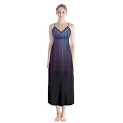 Moonlight Light Line Vertical Blue Black Chiffon Maxi Dress