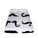 Mustache Man Black Hair Style Fitted Sheet (Full/ Double Size) View1