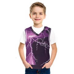 Lightning Pink Sky Rain Purple Light Kids  Sportswear by Mariart