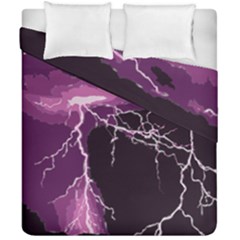 Lightning Pink Sky Rain Purple Light Duvet Cover Double Side (california King Size) by Mariart