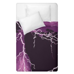 Lightning Pink Sky Rain Purple Light Duvet Cover Double Side (single Size)