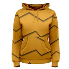 Orange Shades Wave Chevron Line Women s Pullover Hoodie by Mariart