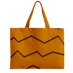 Orange Shades Wave Chevron Line Zipper Mini Tote Bag by Mariart