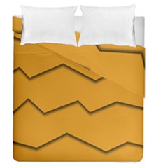 Orange Shades Wave Chevron Line Duvet Cover Double Side (queen Size) by Mariart