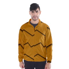 Orange Shades Wave Chevron Line Wind Breaker (men) by Mariart