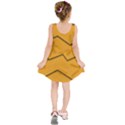 Orange Shades Wave Chevron Line Kids  Sleeveless Dress View2