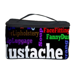 Mustache Cosmetic Storage Case by Mariart