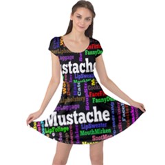 Mustache Cap Sleeve Dresses by Mariart