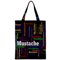 Mustache Zipper Classic Tote Bag by Mariart