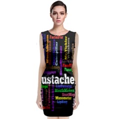 Mustache Classic Sleeveless Midi Dress by Mariart