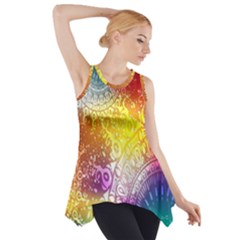 Multi Colour Alpha Side Drop Tank Tunic