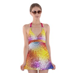 Multi Colour Alpha Halter Swimsuit Dress by Mariart