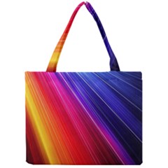 Multicolor Light Beam Line Rainbow Red Blue Orange Gold Purple Pink Mini Tote Bag by Mariart