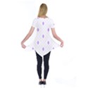 Purple White Hexagon Dots Short Sleeve Tunic  View2