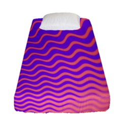 Original Resolution Wave Waves Chevron Pink Purple Fitted Sheet (single Size)