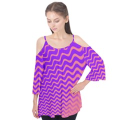 Original Resolution Wave Waves Chevron Pink Purple Flutter Tees