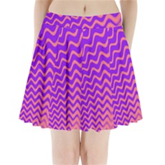 Original Resolution Wave Waves Chevron Pink Purple Pleated Mini Skirt