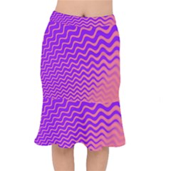 Original Resolution Wave Waves Chevron Pink Purple Mermaid Skirt