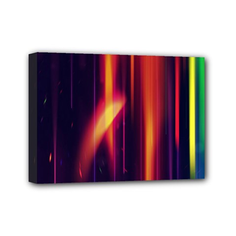 Perfection Graphic Colorful Lines Mini Canvas 7  X 5  by Mariart