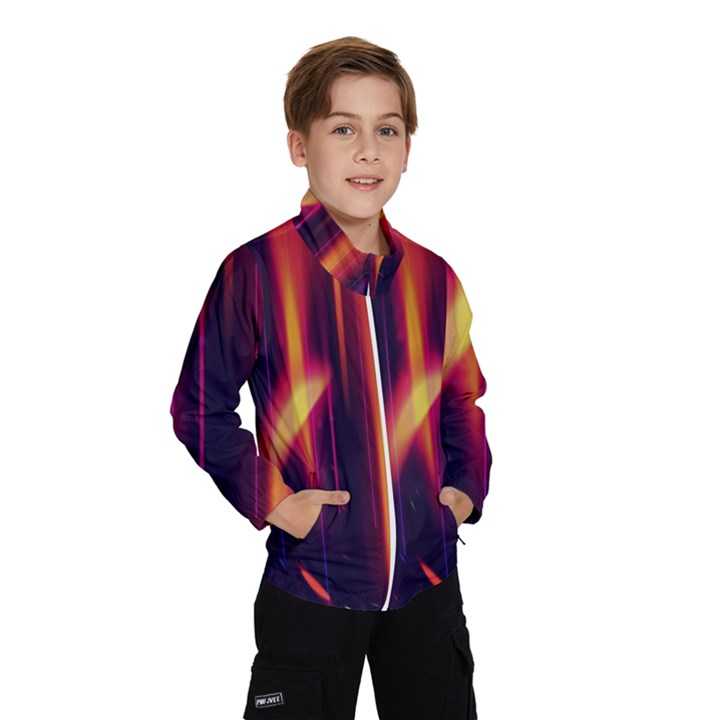 Perfection Graphic Colorful Lines Wind Breaker (Kids)