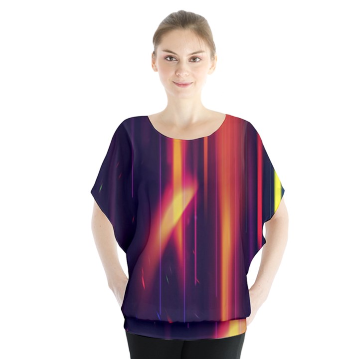 Perfection Graphic Colorful Lines Blouse