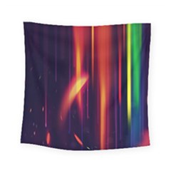 Perfection Graphic Colorful Lines Square Tapestry (small)