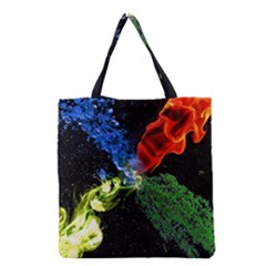 Perfect Amoled Screens Fire Water Leaf Sun Grocery Tote Bag