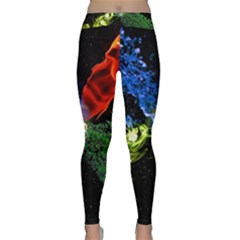 Perfect Amoled Screens Fire Water Leaf Sun Classic Yoga Leggings by Mariart