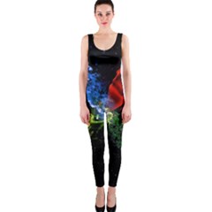 Perfect Amoled Screens Fire Water Leaf Sun Onepiece Catsuit by Mariart